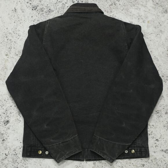 RARE Vintage Carhartt J43 ONX Onyx Faded Black Detroit Jacket Size Medium - Picture 6 of 16